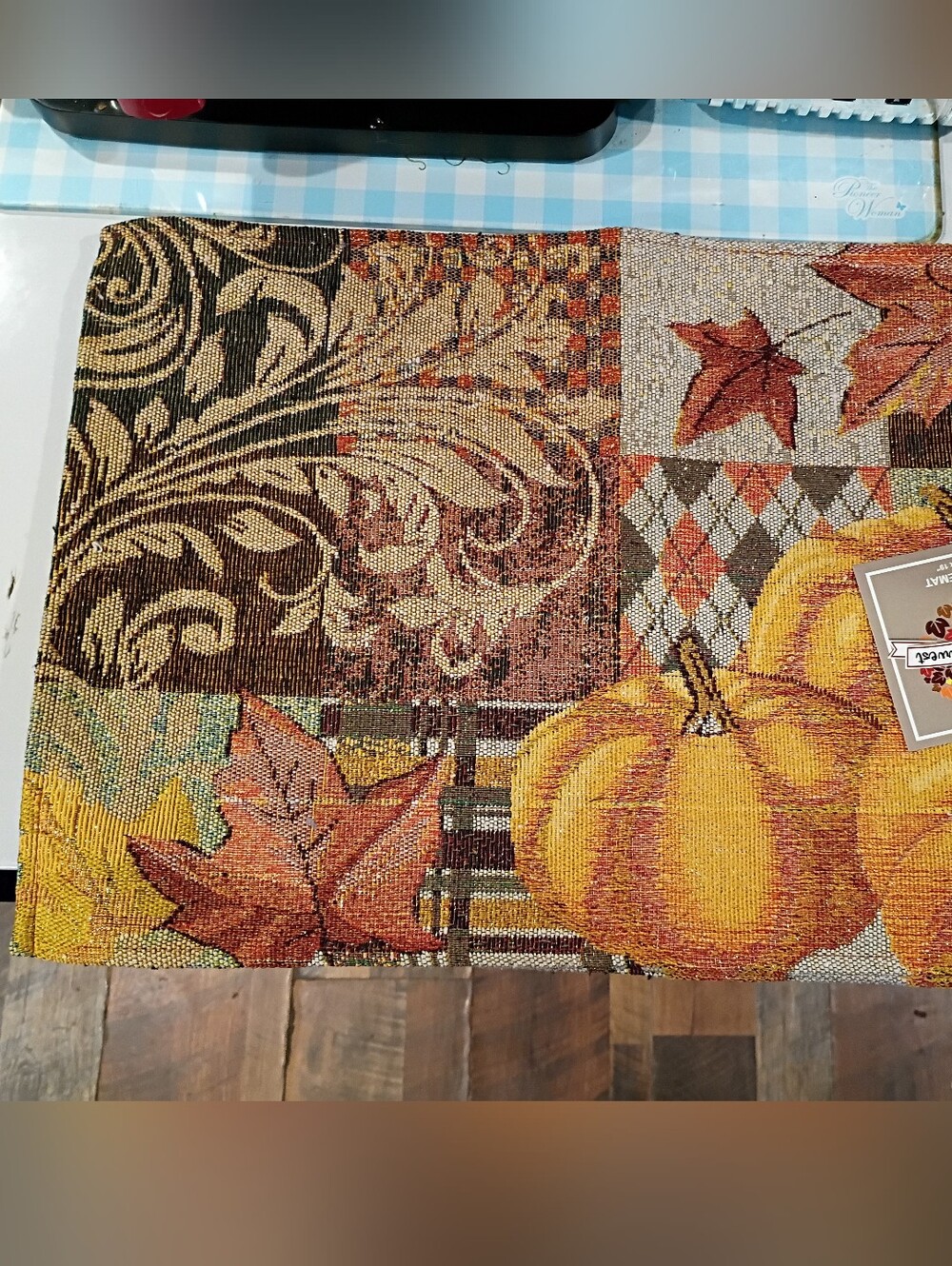 Autumn Harvest Pumpkin Tapestry Placemat